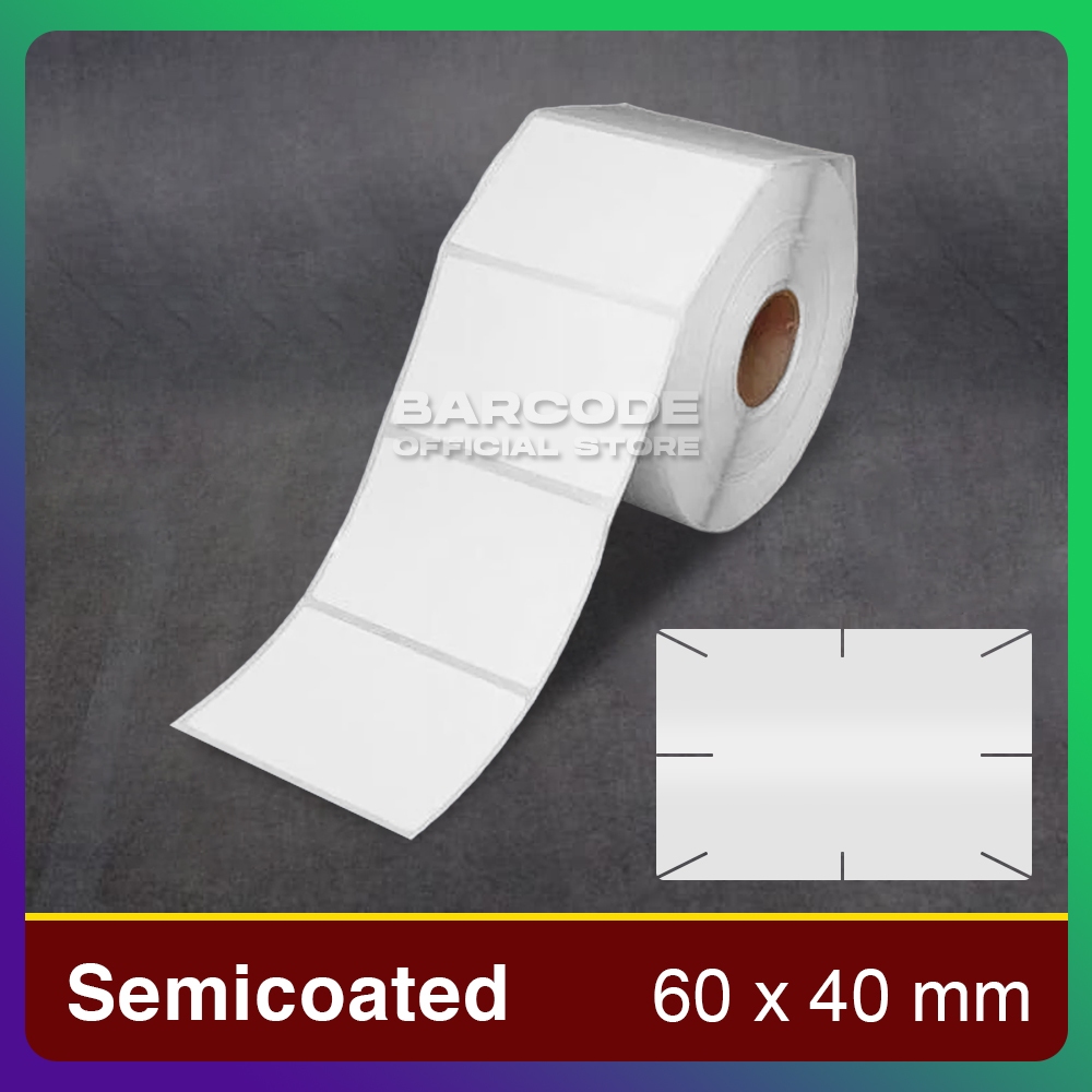 

Label Cacah Semicoated 60x40mm / 60x40 / 60 x 40 mm Stiker Barcode