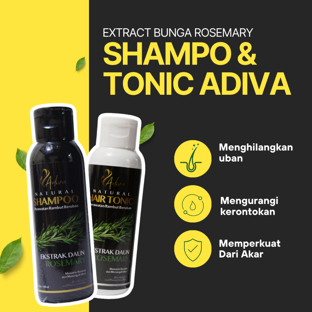 ADIVA SHAMPO (AMPUH HILANGKAN UBAN & RAMBUT RONTOK)