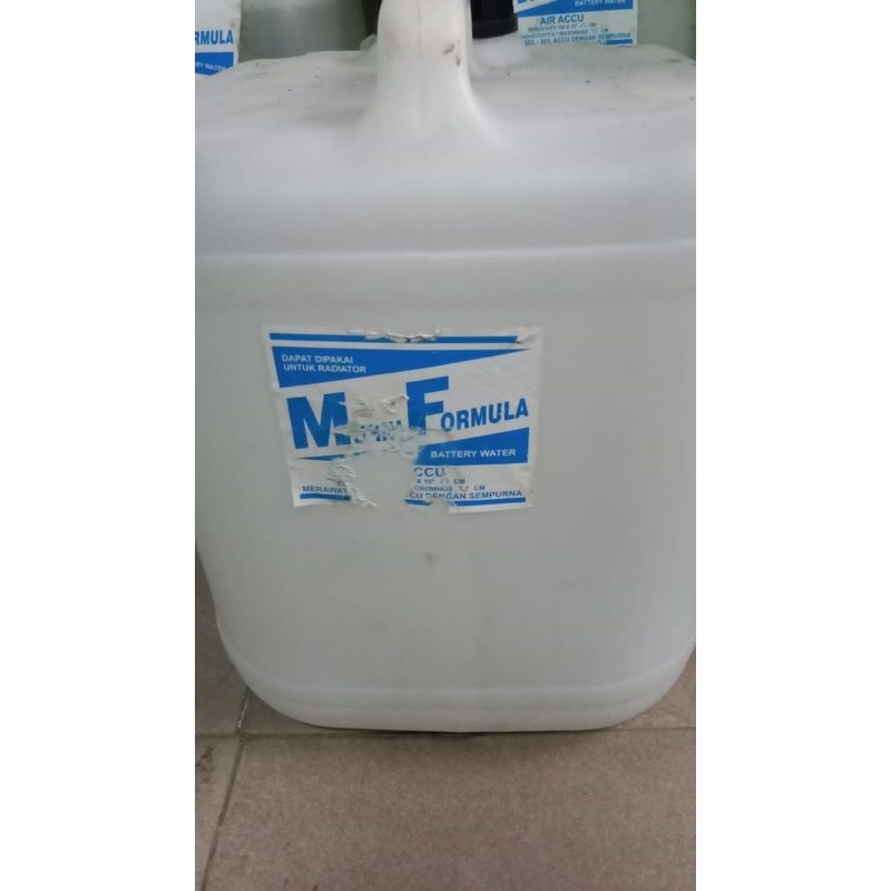 Air Accu Isi Ulang Murni Formula 1 Drigen 20 Liter/ Air Aki Isi Ulang