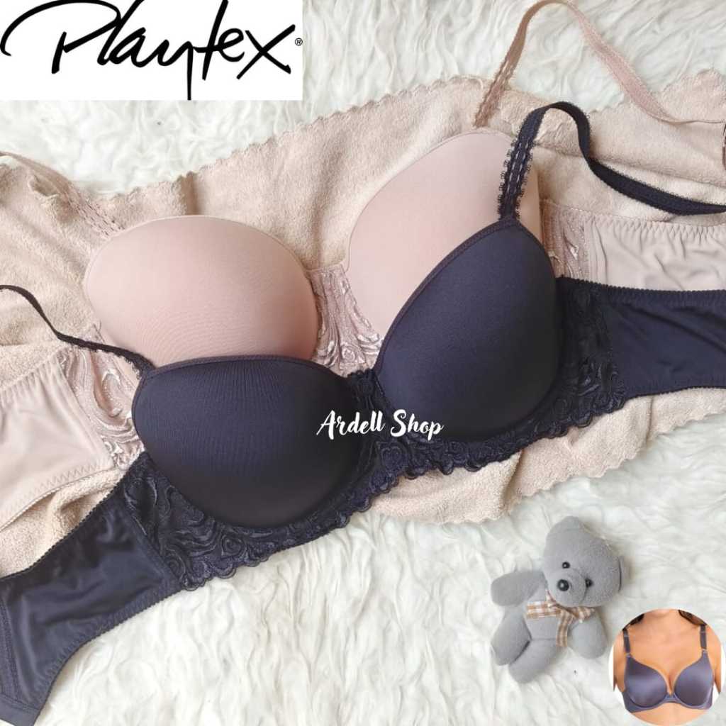 Playtex Bra Wanita Hitam 40D / Bra Kawat Busa Tipis Nyaman / Bra Support Premium Import - LT
