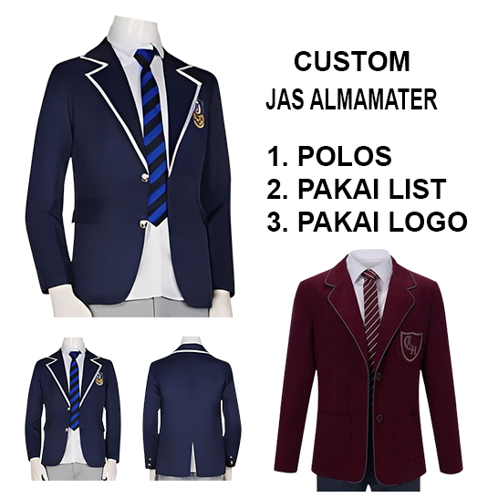 Gratis Bordir Logo Custom jas almamater jas UNIVERSITAS Almet  Free Logo dan Nama Sekolah Bisa Satua