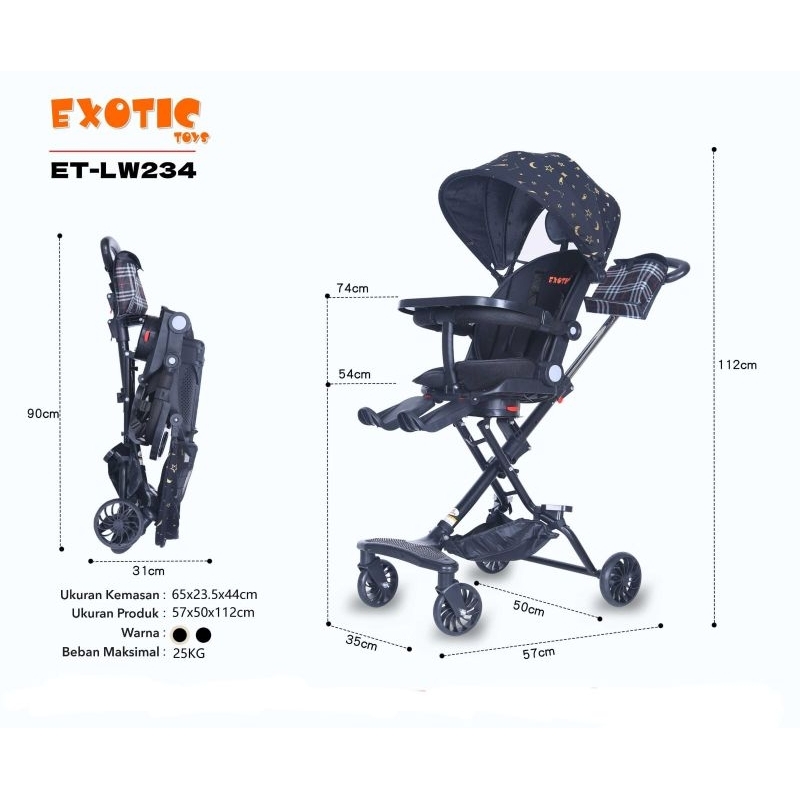 BABY STROLLER/MAGIC STROLLER/DORONGAN ANAK LW 116, LW-118, LW-126, LW-127 EXOTIC