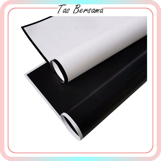 

[1 PACK ISI 20 LEMBAR] Kertas Bunga Buket Black White List Cellophane Flower Wrapping Paper Kertas Florist KB12