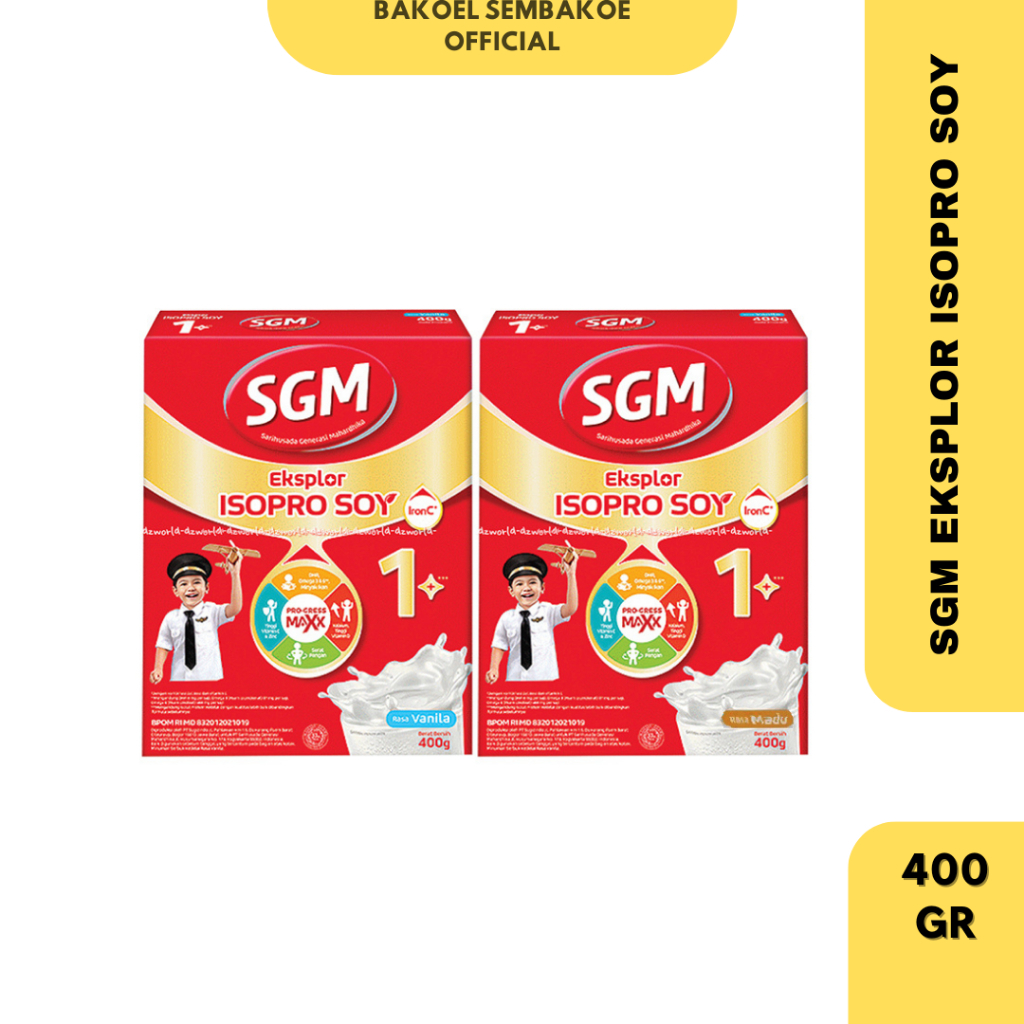 

SGM EKSPLOR ISOPRO SOY 1+ VANILA/MADU 400 GR