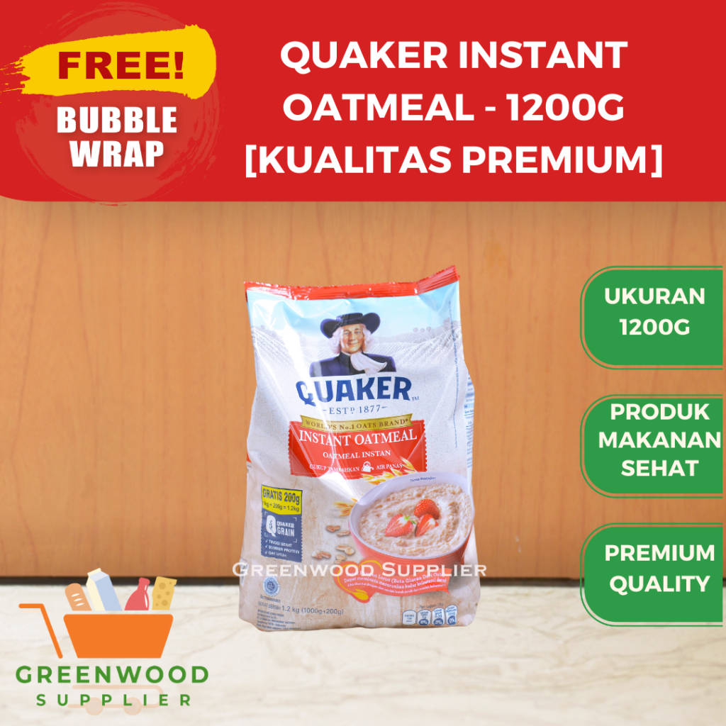 

[Merah] Quaker Instant Oatmeal 1200 Gram