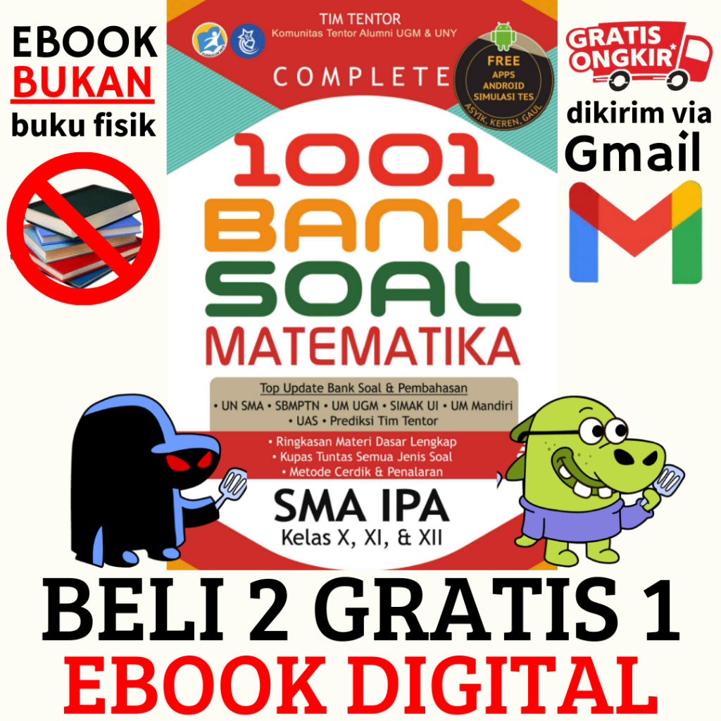 

(267) Complete 1001 Bank Soal Matematika SMA IPA Kelas X,XI,XII