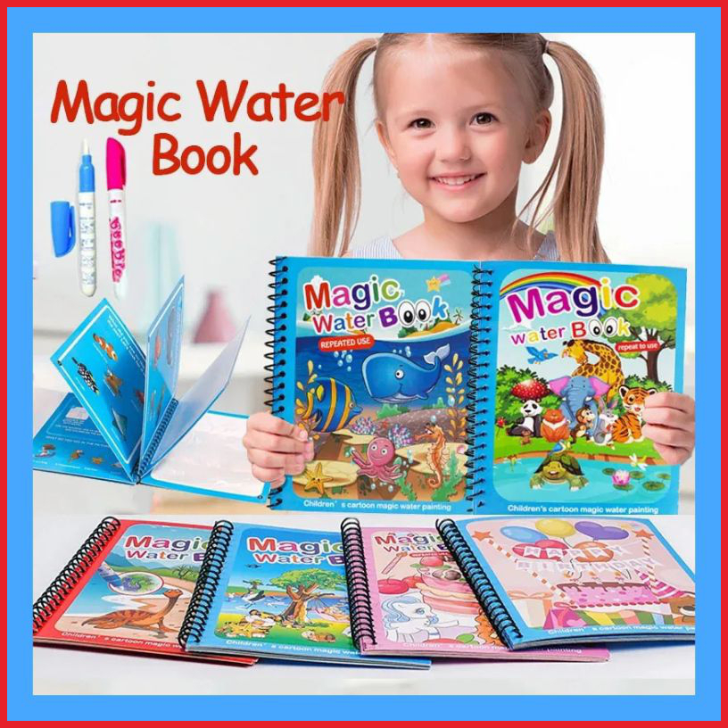 

Magic Water Book, Buku Belajar Mewarnai Untuk Anak