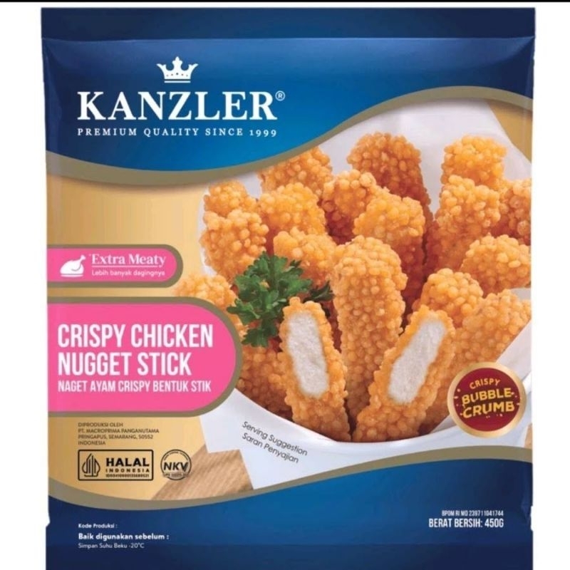 

Kanzler Chicken Nugget Stick Crispy 450gr / Kanzler Crispy Naget / Kanzler Nugget Viral