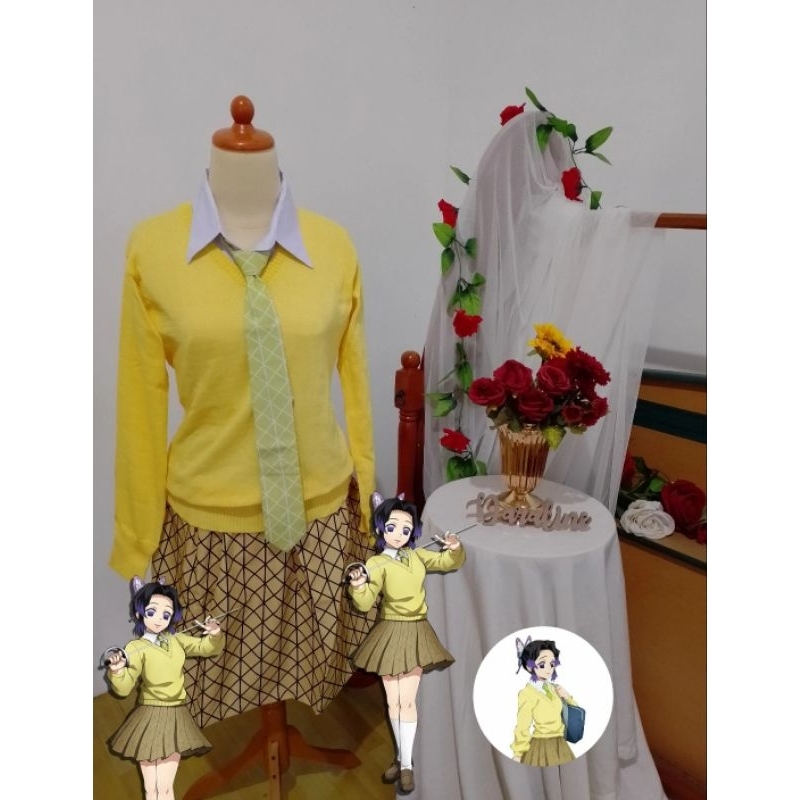 KOSTUM COSPLAY SEIFUKU SHINOBU KOCHO KIMETSU NO YAIBA