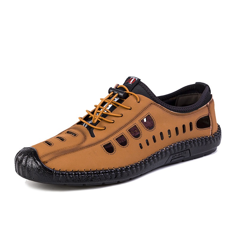 SEPATUKU HOLE Sepatu Sandal Kulit Pria dewasa casual elegan Leather import murah good quality real