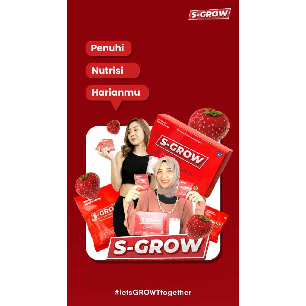 

S-GROW Susu Peninggi Badan Terbaik Rasa Coklat dan Strawberry 1 BOX