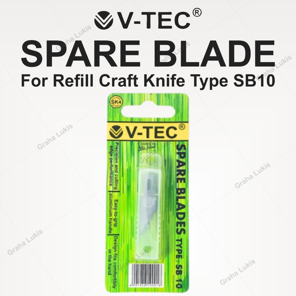

V-TEC SPARE BLADE SB10 REFILL CRAFT KNIFE