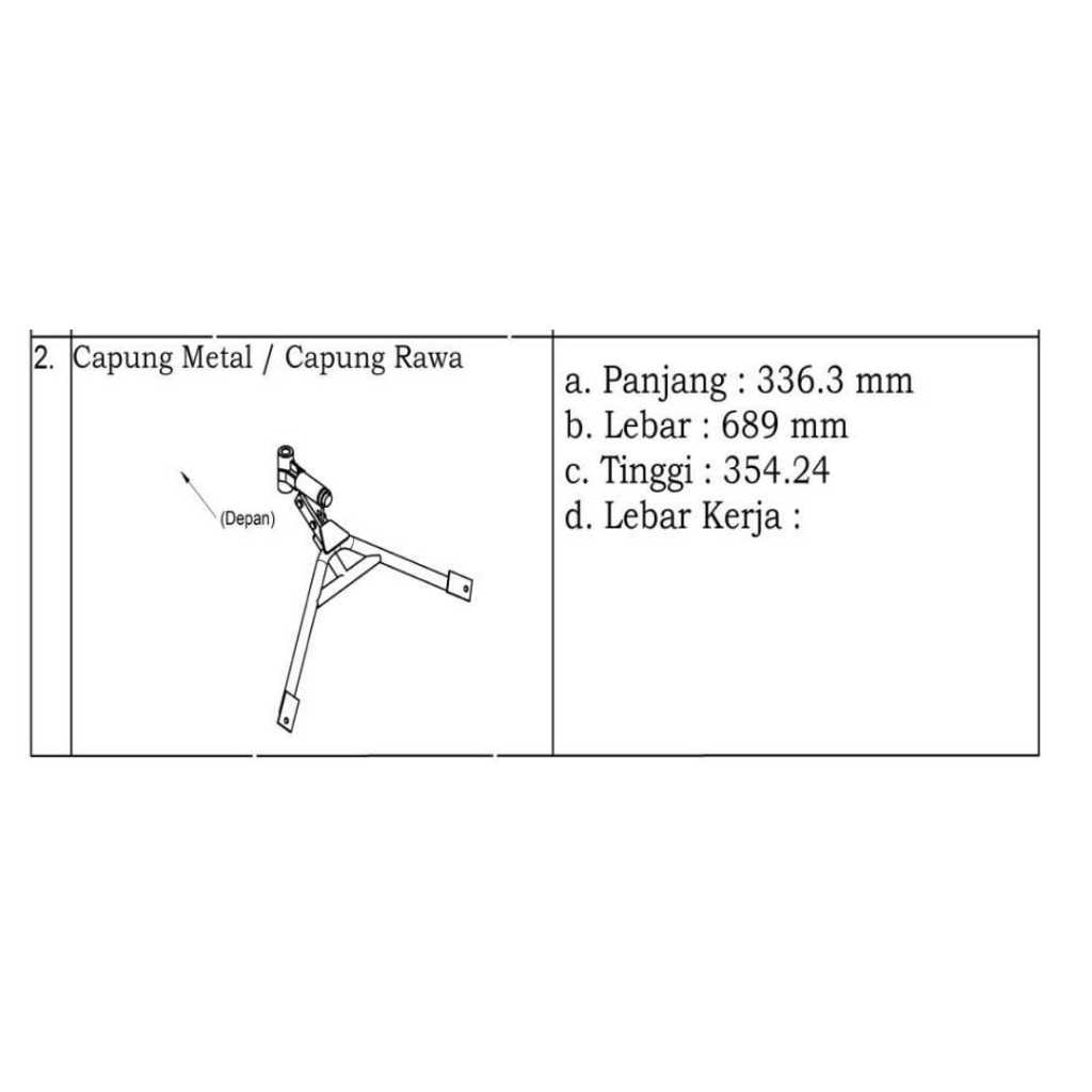 Frame garu Traktor Quick Capung Metal / Capung Rawa