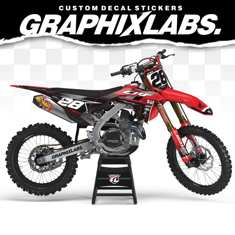 DECAL STIKER CRF 450 BODY HRV  SUPERMOTO TRABAS DESAIN TERBARU 2024 FULL
