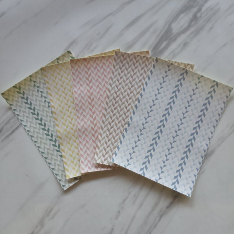 

(ab) Stiker Deco Paper Set 5pcs A6 untuk jurnal scrapbook