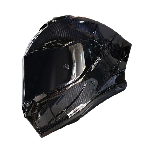JUST1 J-GPR Solid Carbon Gloss | Helm Full Face | Original Carbon