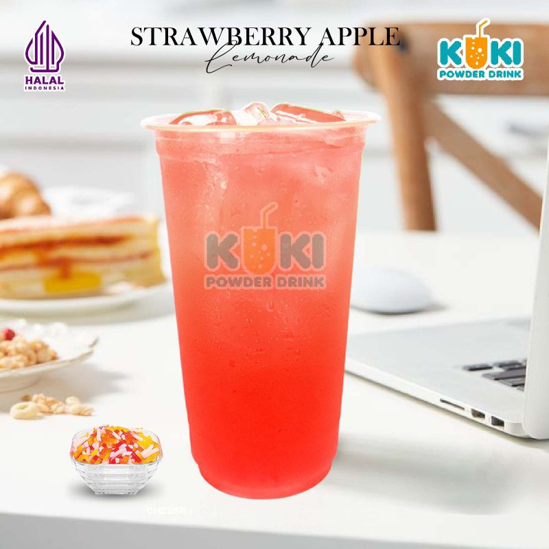 

Kuki Powder Drink Bubuk Minuman Premium Rasa Strawberry Apple Lemonade 1 Kg