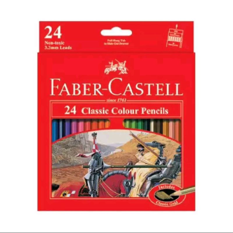 

PENSIL WARNA FABER CASTELL 24 || WARNA KLASIK 24 WARNA FABER CASTELL COLOR 24