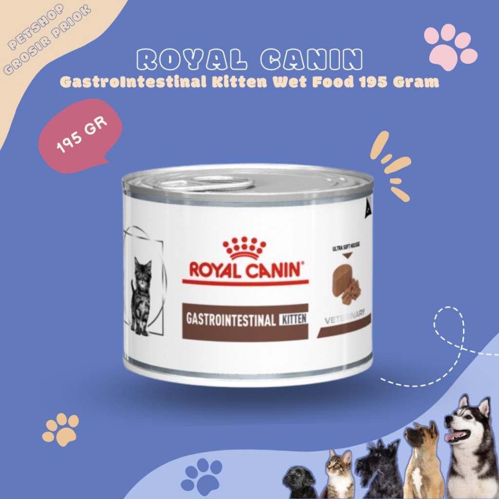 ROYAL CANIN GastroIntestinal Kitten Wetfood Kaleng 195 Gr
