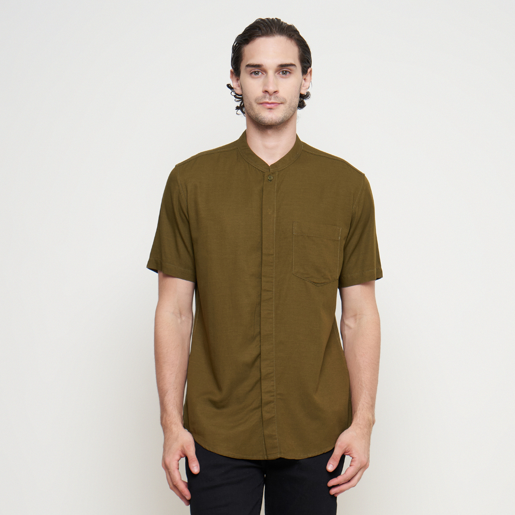 GABRIELLE KEMEJA KOKO LENGAN PENDEK REGULAR FIT BADC441J0224