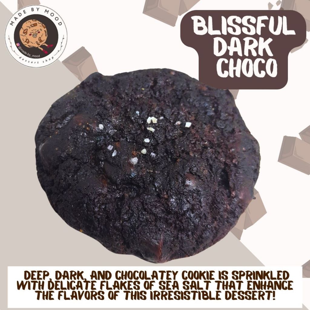 

PROMO BELI 5 GRATIS 1! Blissful Dark Choco (Dark Chocolate Cookies)