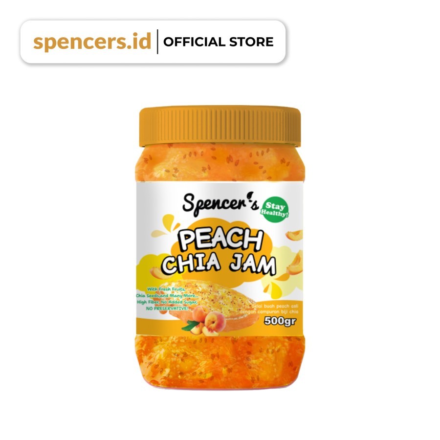 

Spencer's Peach Chia Jam (500g) - selai buah asli rasa peach