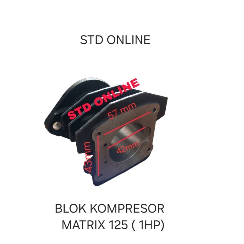 BLOK KOMPRESOR LISTRIK 1HP MATRIX 125 ( DIAMETER 42MM) BLOCK COMPRESSOR 1HP
