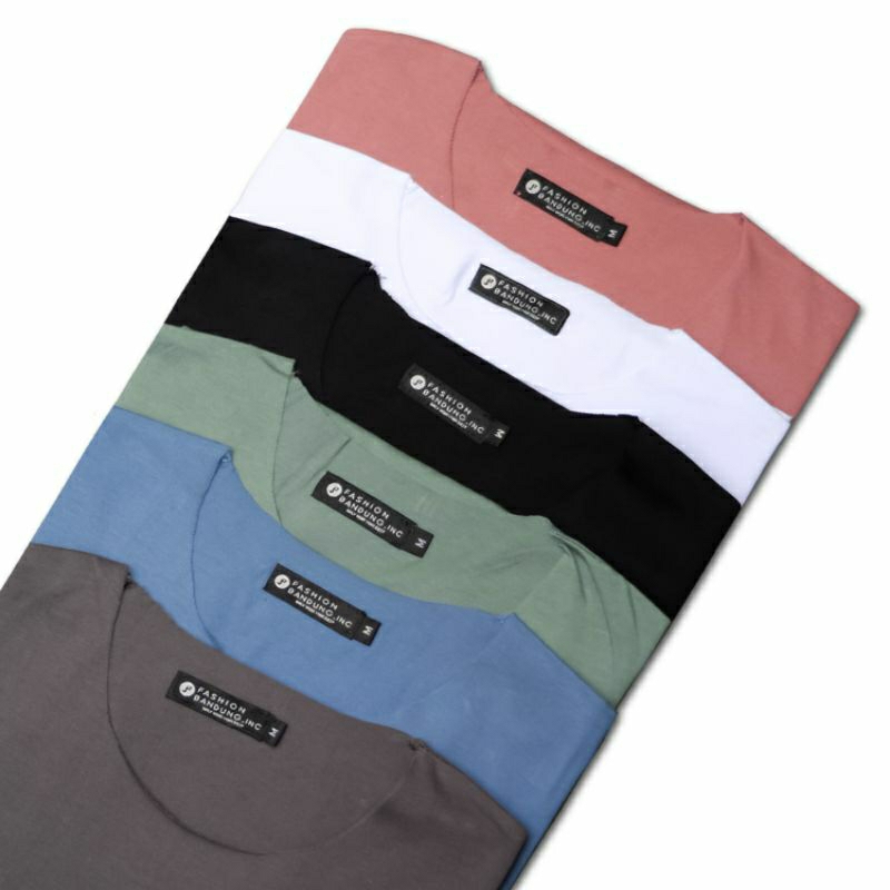 Kaos Polos Pria Lengan Pendek Unfinished All Variant Super Soft Cotton Combed 24s