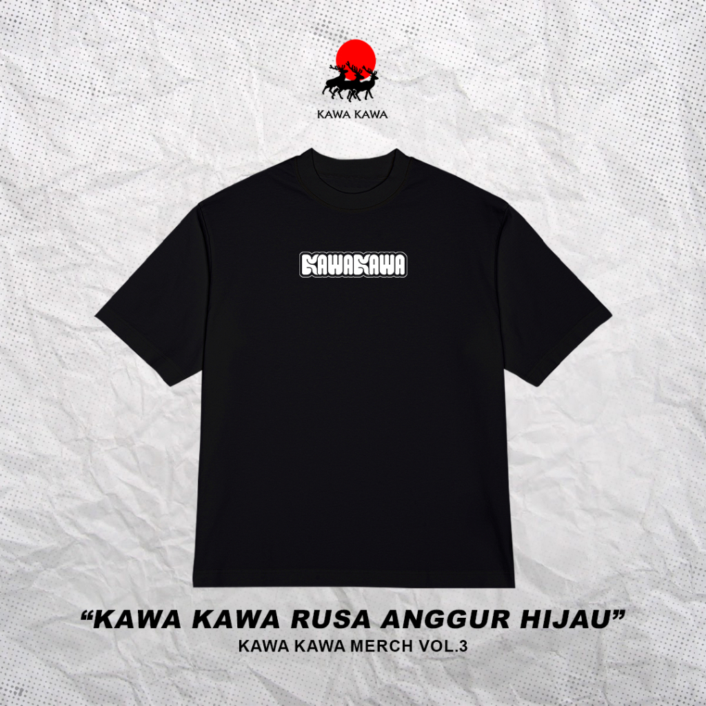 T SHIRT KAWA KAWA MERCH VOL 3 - Kawa Kawa Rusa Anggur Hijau