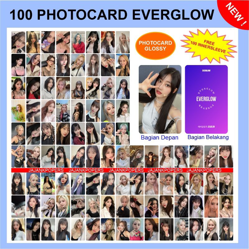 (GLOSSY) 100 PHOTOCARD EVERGLOW FREE INNERSLEEVE (PC PREMIUM)
