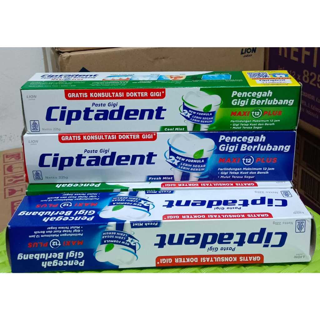 Ciptadent 225gr/Pasta Gigi Ciptadent Fresh Mint/Pasta Gigi Ciptadent Cool Mint