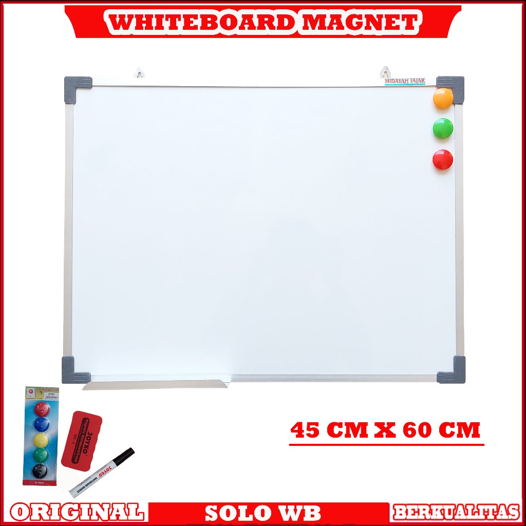 

Magnetic White Board / Papan Tulis Magnet 45 x 60 CM