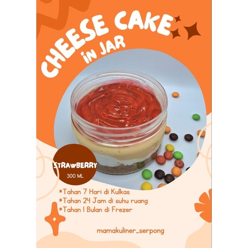 

cheese cake in jar strawberry