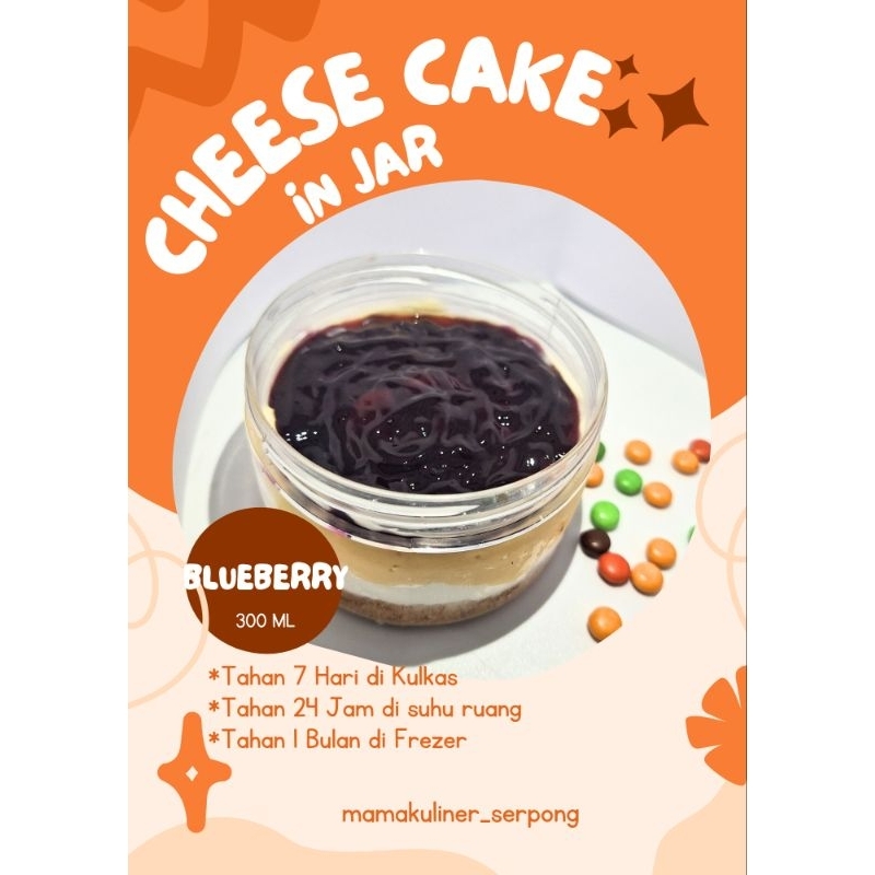 

cheese cake in jar Blueberry