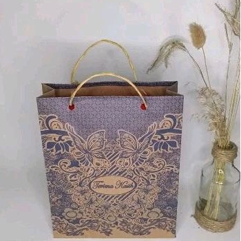 

MURAH!! 50 PCS PAPER BAG MOTIF BATIK/TAS SIMPLE HAJATAN SERBAGUNA