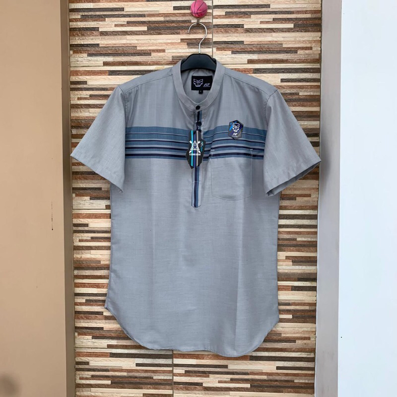 MOTIF 14 KEMEJA KOKO LENGAN PENDEK KEKINIAN BAJU MUSLIM PRIA TERBARU