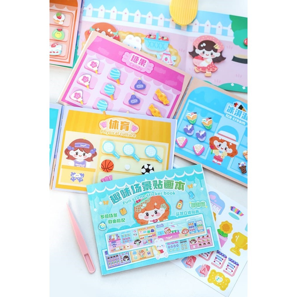 

(10 PCS) DIY SCENE BOOK STICKER - BUKU FUN STICKER PEMANDANGAN/SCENE
