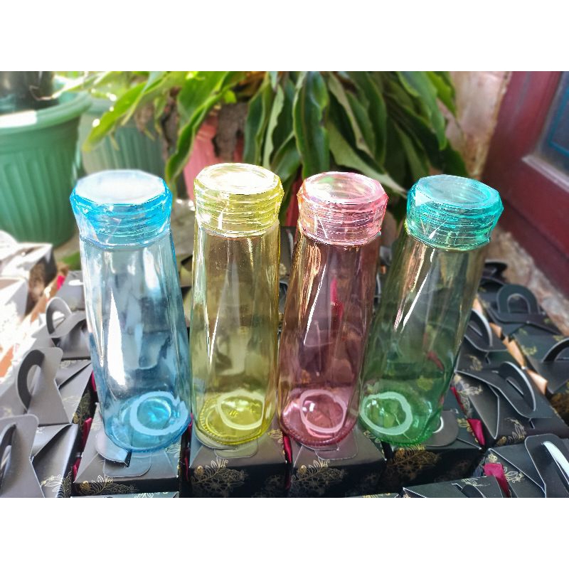 Botol Kaca Kristal Diamond Tanpa Box / Tumbler Kaca Kristal/ Botol Diamond / souvenir Botol / Souven