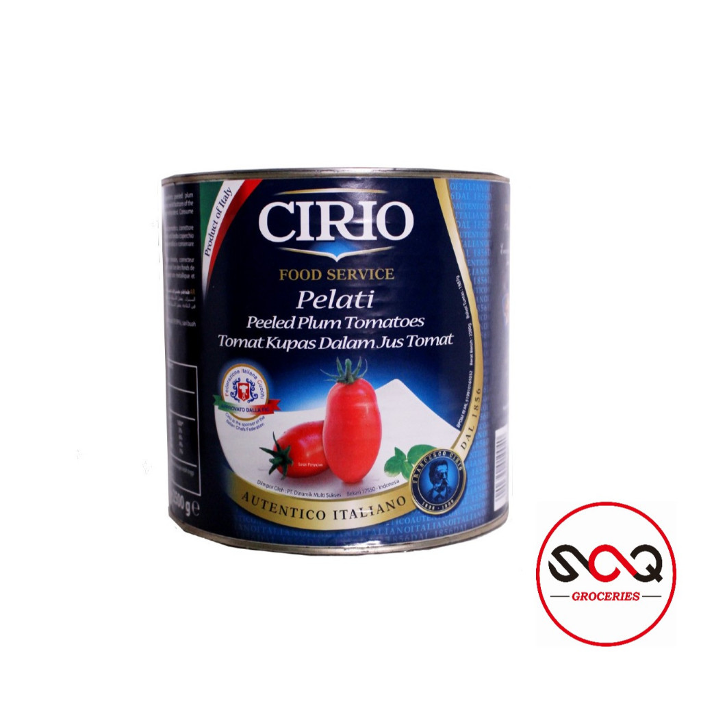 

Cirio Peeled Tomatoes - Pelati Plum Tomat Kupas Italy 2.5kg