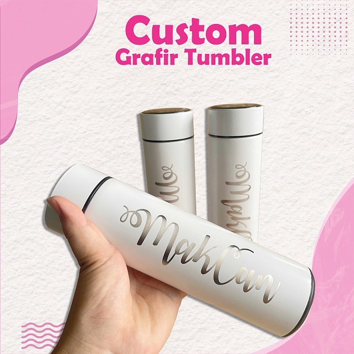 TERMOS TUMBLER GRAFIR CUSTOM LOGO DAN NAMA