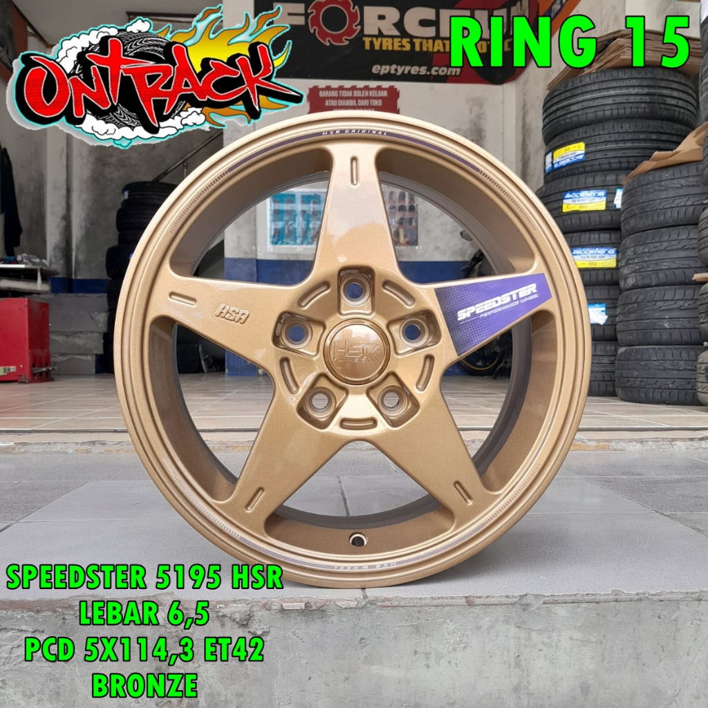VELG RACING RING 15 HSR SPEEDSTER LEBAR 6,5 PCD 5X114,3 ET42 BRONZE