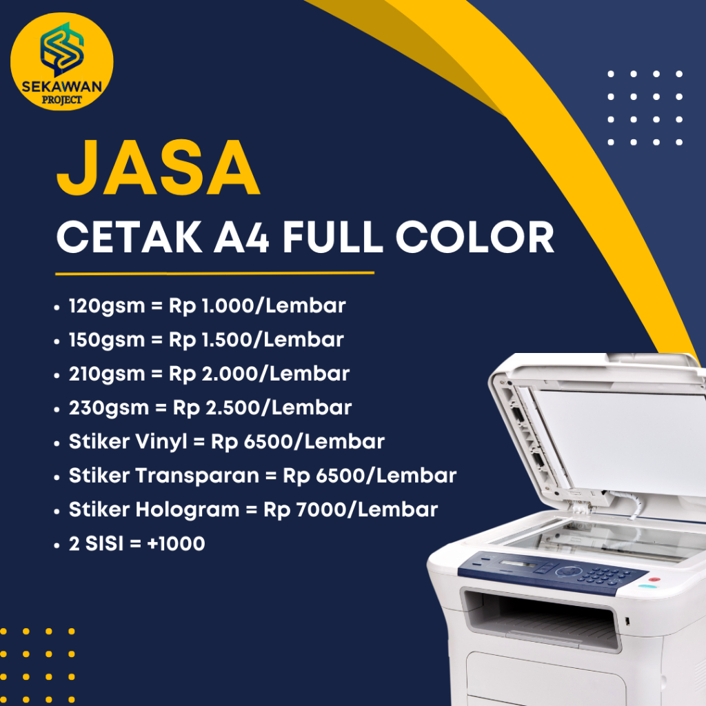 

Cetak Brosur A4/ Cetak Leaflet / Cetak Flyer / Cetak Kalender / Cetak Stiker