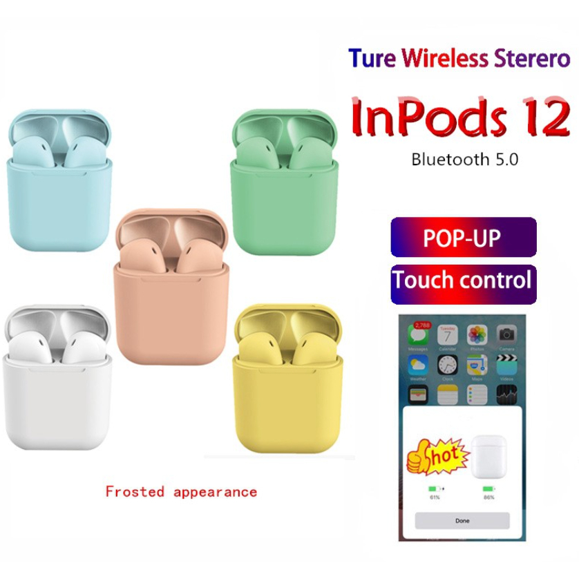 Metal Store earphone bluetooth support Ios dan Android / i12 handfree bluetooth bisa IOS dan ANDROID