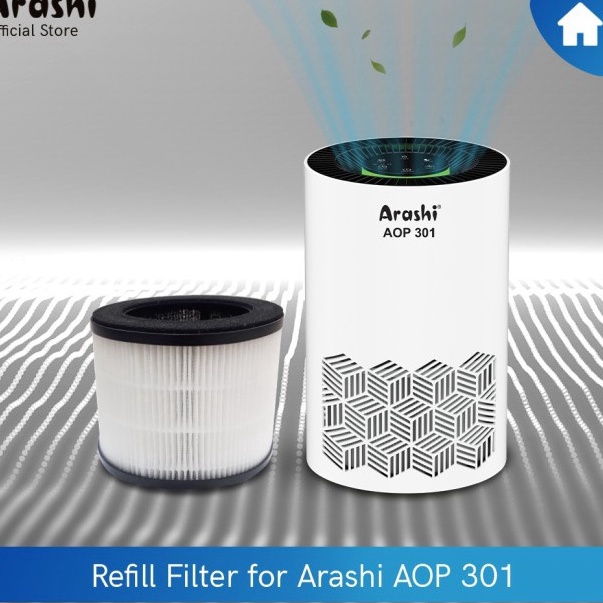 ii Arashi Filter AOP 31 Air Purifier Ruangan Portable HEPA 13 Filter UVA Ion