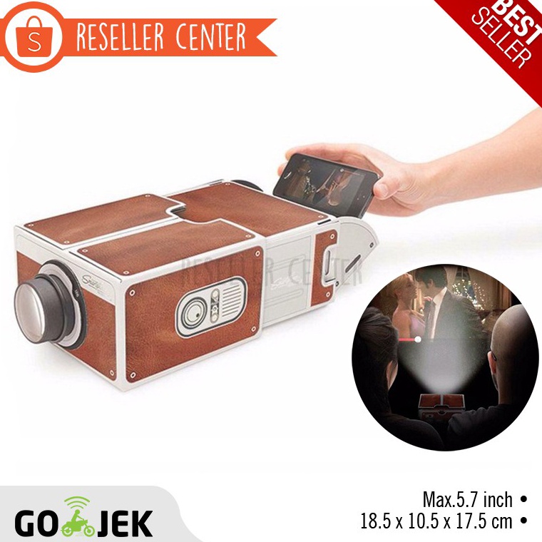 Nm PROYEKTOR HP Proyektor Smartphone Portabel Cardboard 2  Universal Portable Cardboard Smartphone P