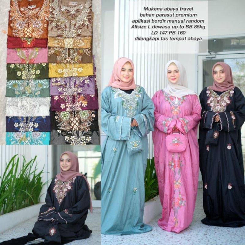 ABAYA MUKENA TRAVEL BORDIR
