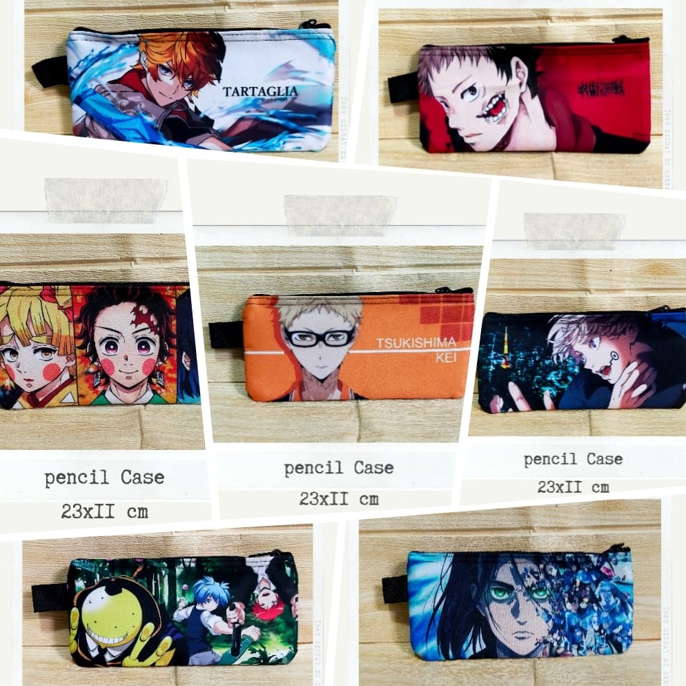 

Sale pencil case tempat pencil anime jujutsu kaisen genshin impact kimetsu no yaiba atack on titan karma haikyuu Z6