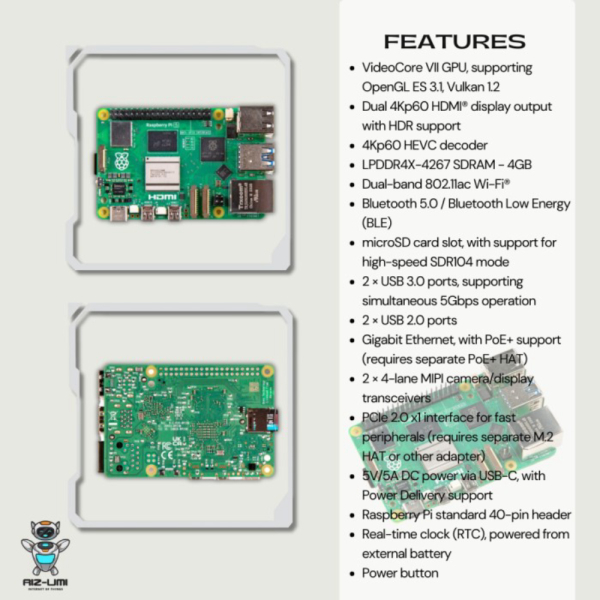 Raspberry Pi 5 Model B RAM 4GB Diskon
