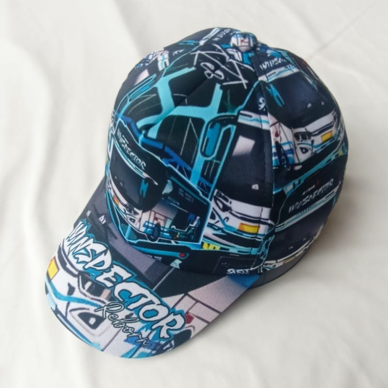 Topi Anak Kekinian Baseball Motif Basuri Telolet Winsfector 4-10 Tahun Topi Laki Laki Lucu Anak Cowo
