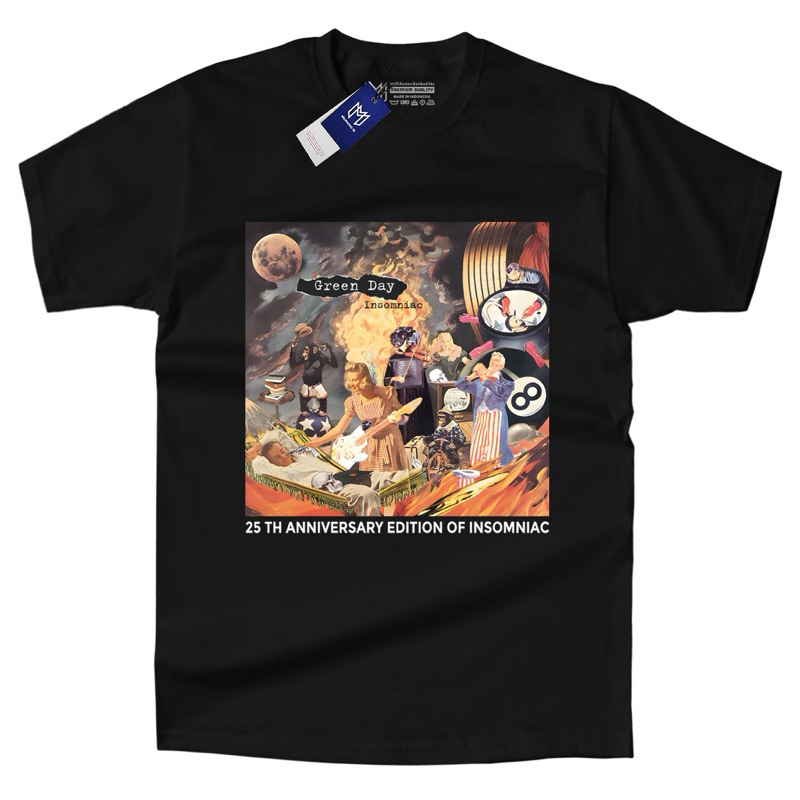 KAOS BAND GREEN DAY - INSOMNIAC | T-SHIRT MERCHANDISE GREENDAY PREMIUM | BAJU DISTRO MUSIK PUNK ROCK